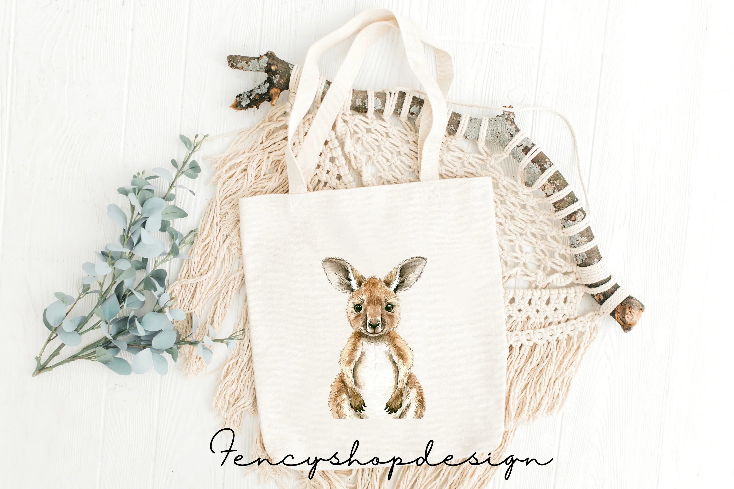 Cute Baby Kangaroo Clipart Bundle
