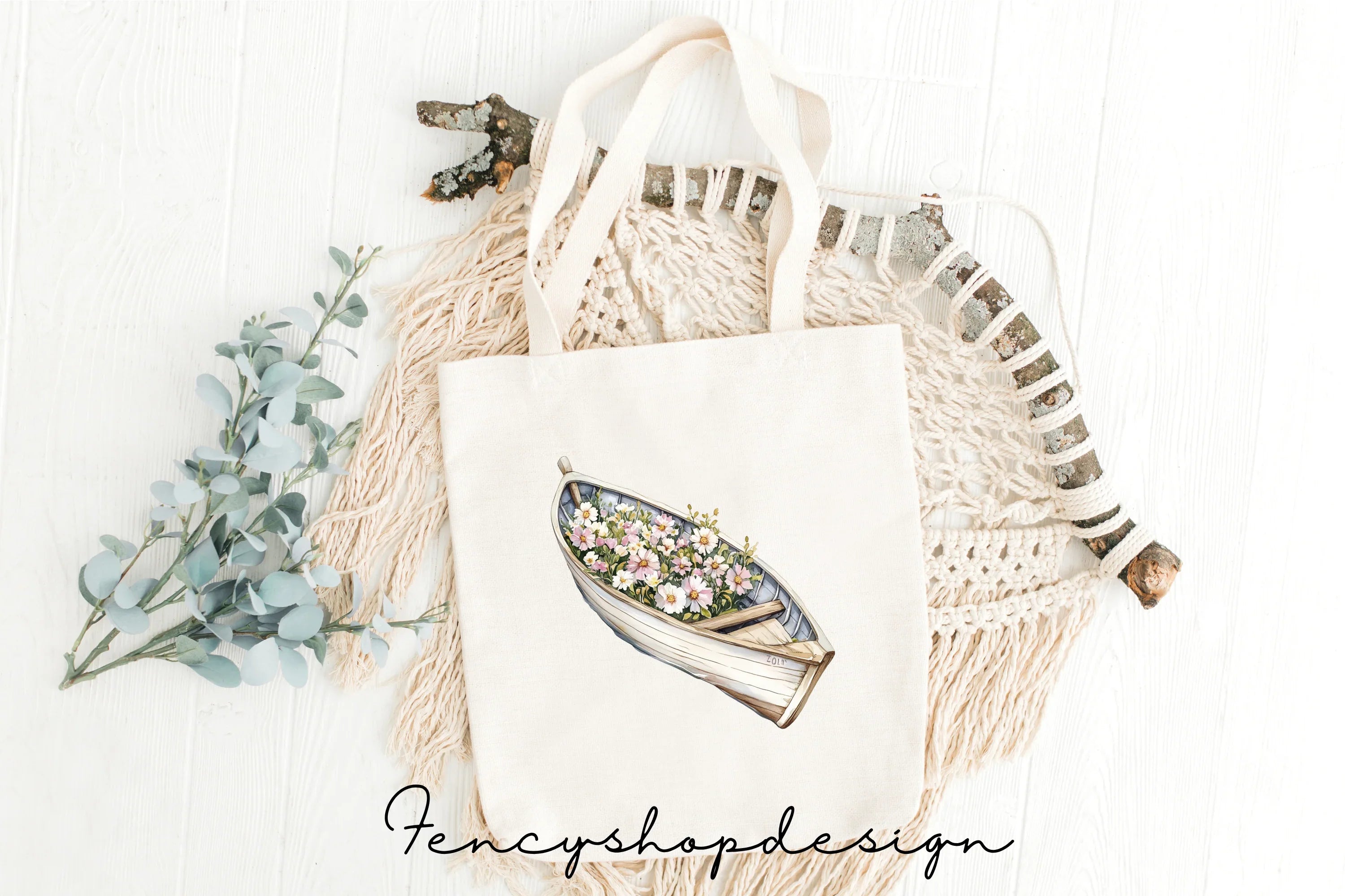 Charming Floral Boat Clipart Bundle
