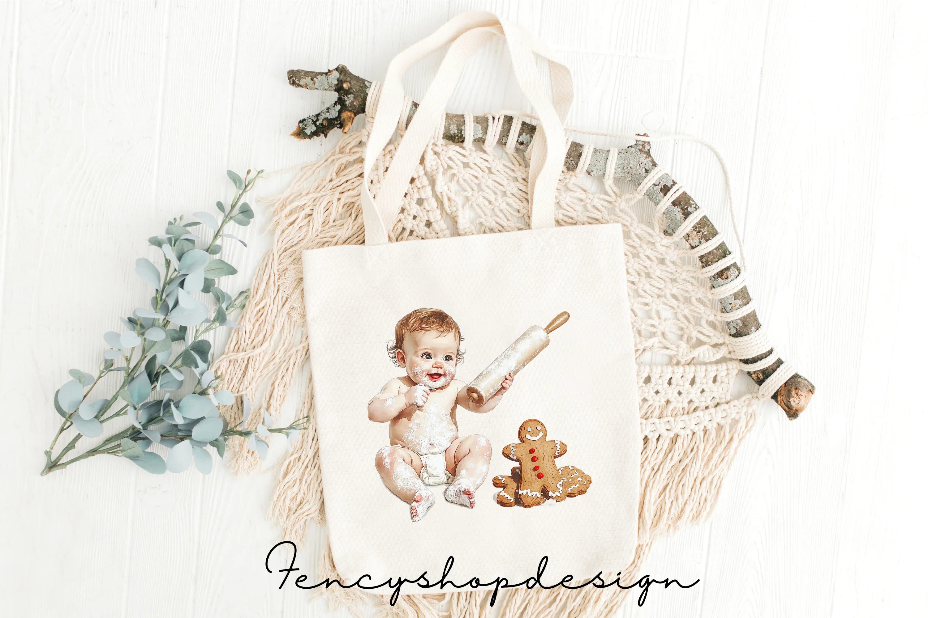 Cute Baby Chefs Baking Clipart Bundle