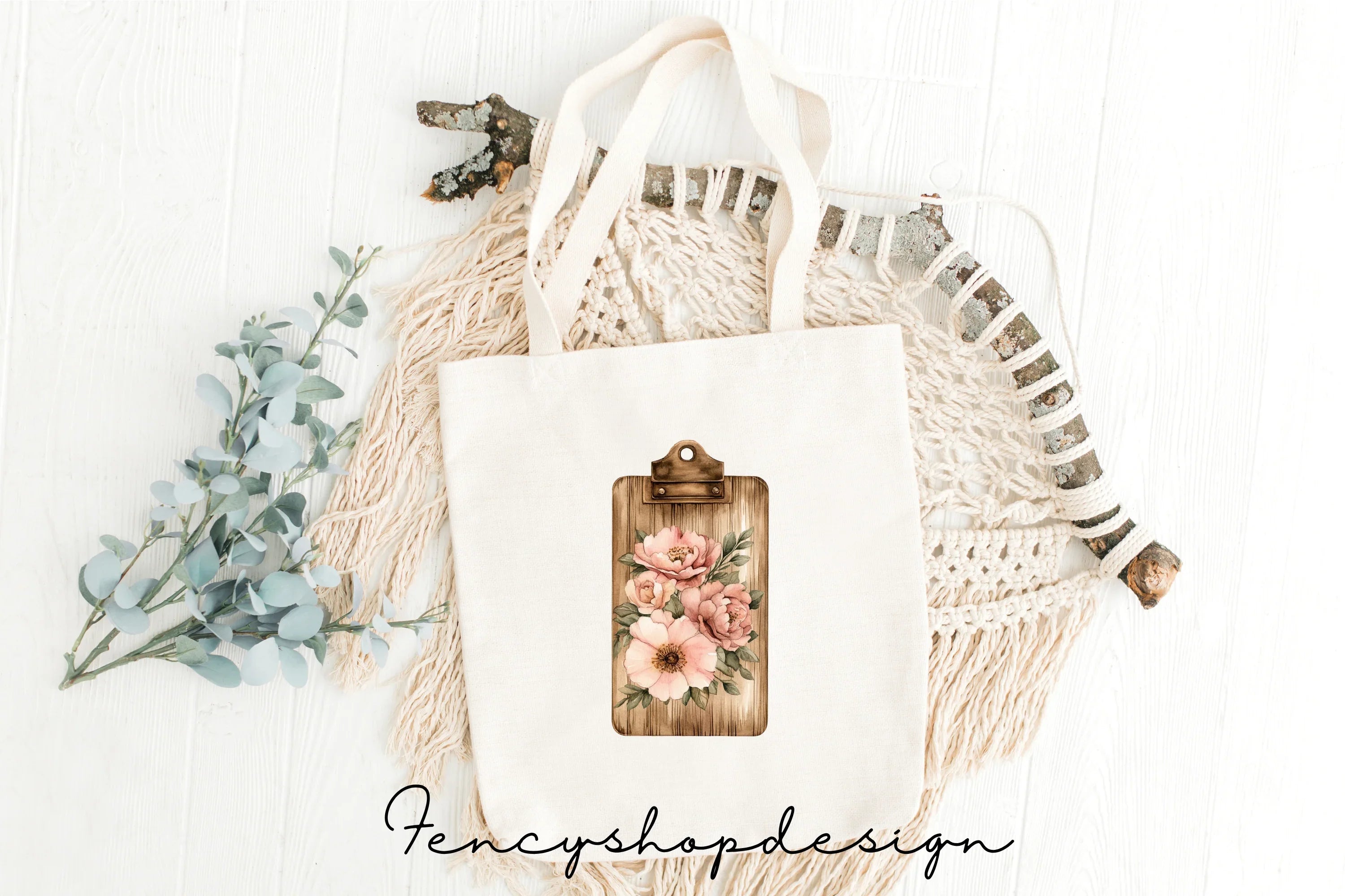 Floral Clipboard Clipart Bundle