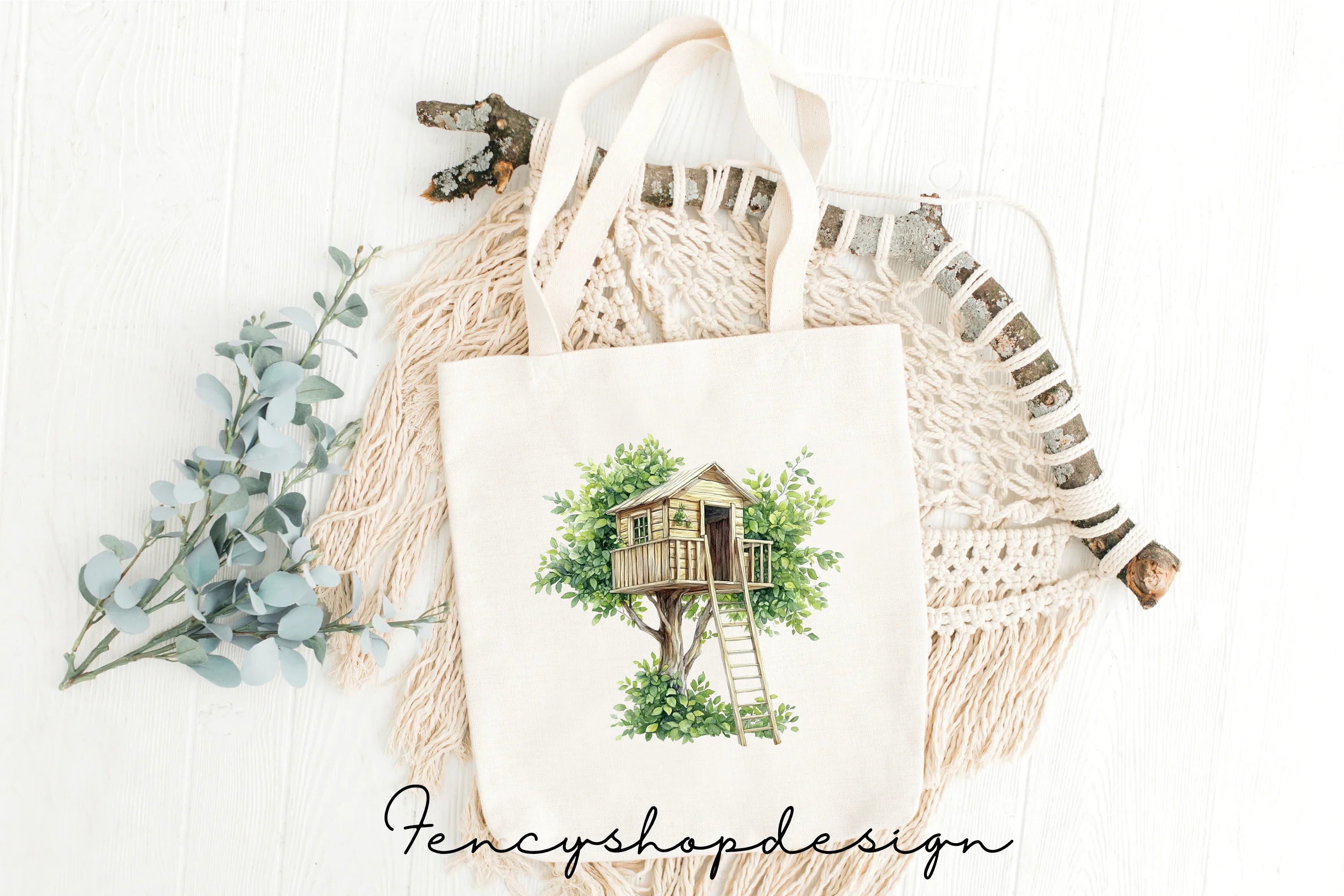 Charming Treehouse Clipart Bundle