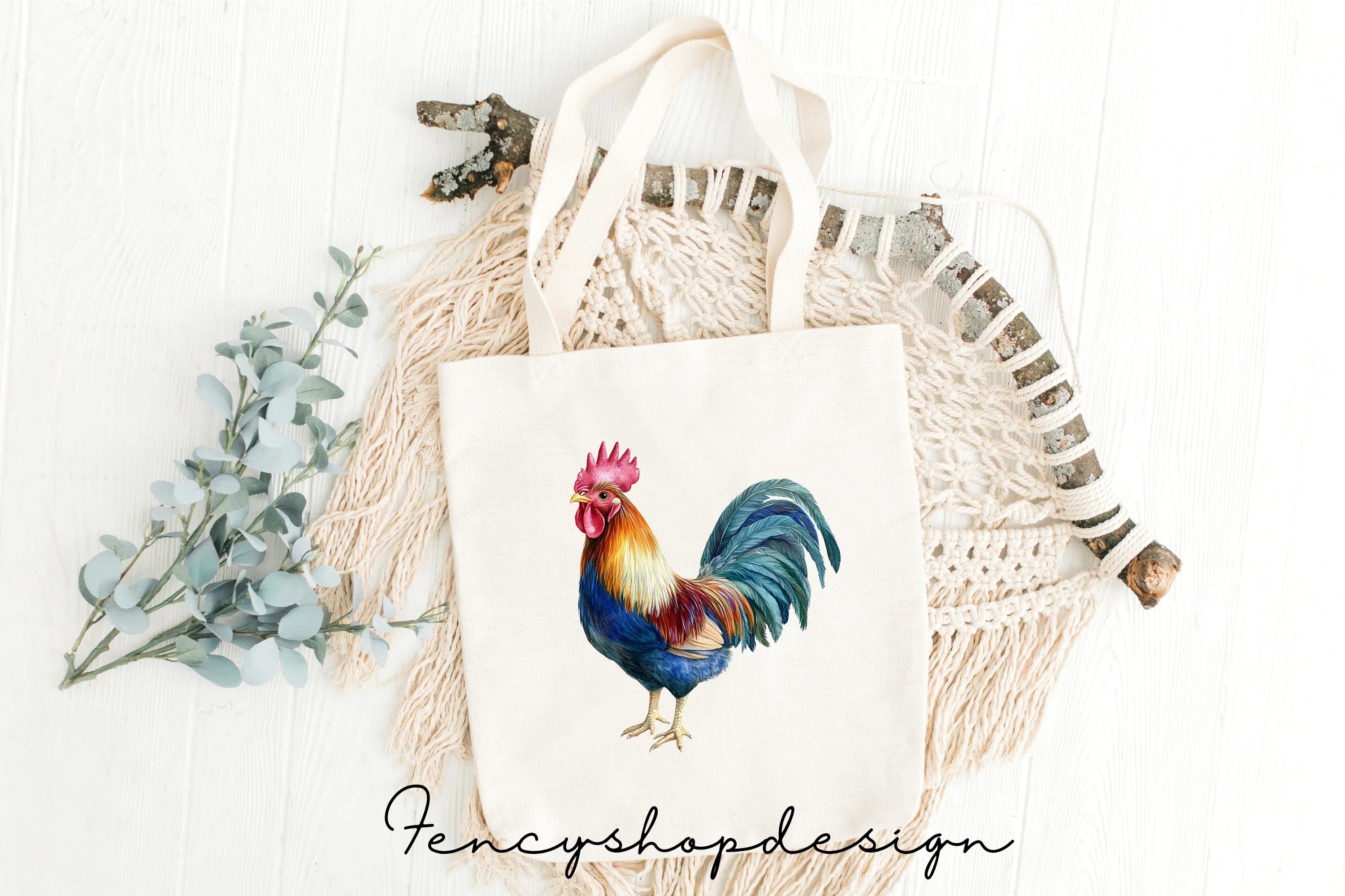 Vibrant Rooster Clipart Bundle