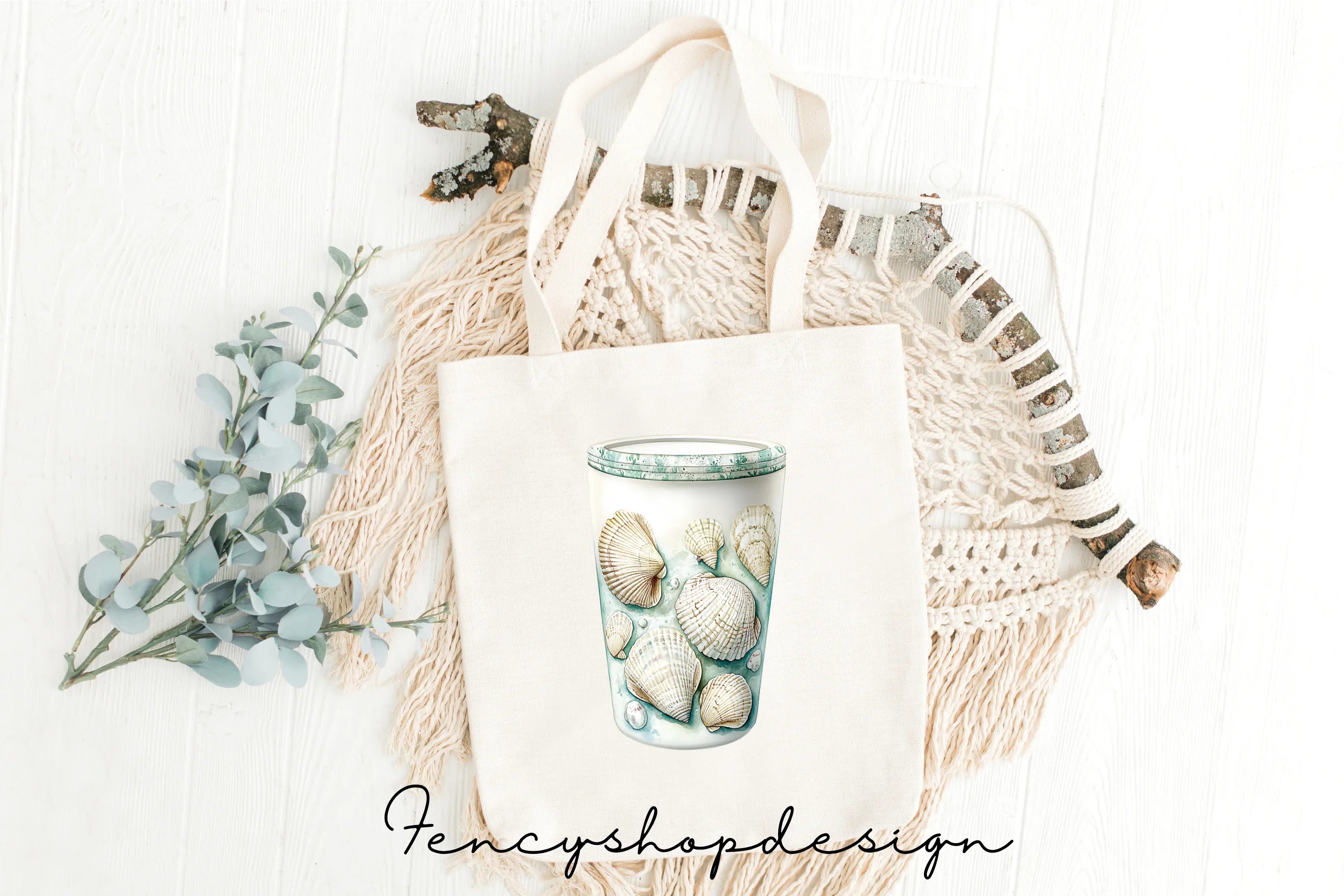 Seashells Jar Clipart Bundle
