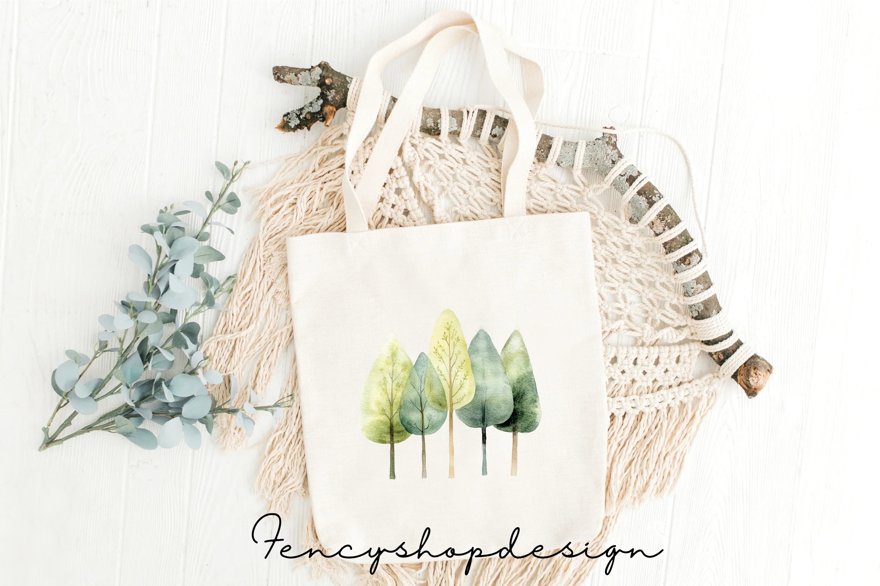 Forest Trees Clipart Bundle