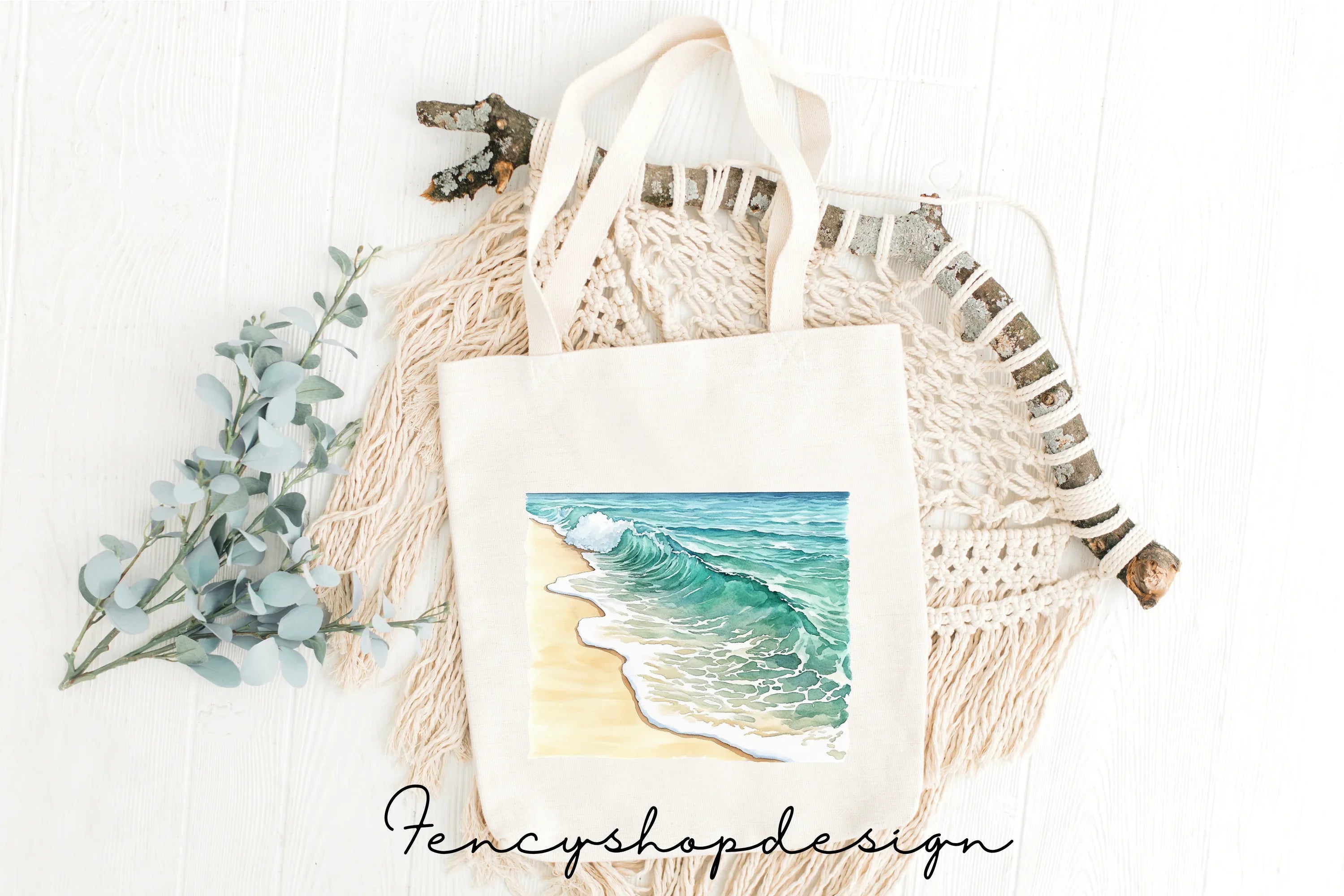 Ocean Waves Beach Clipart Bundle