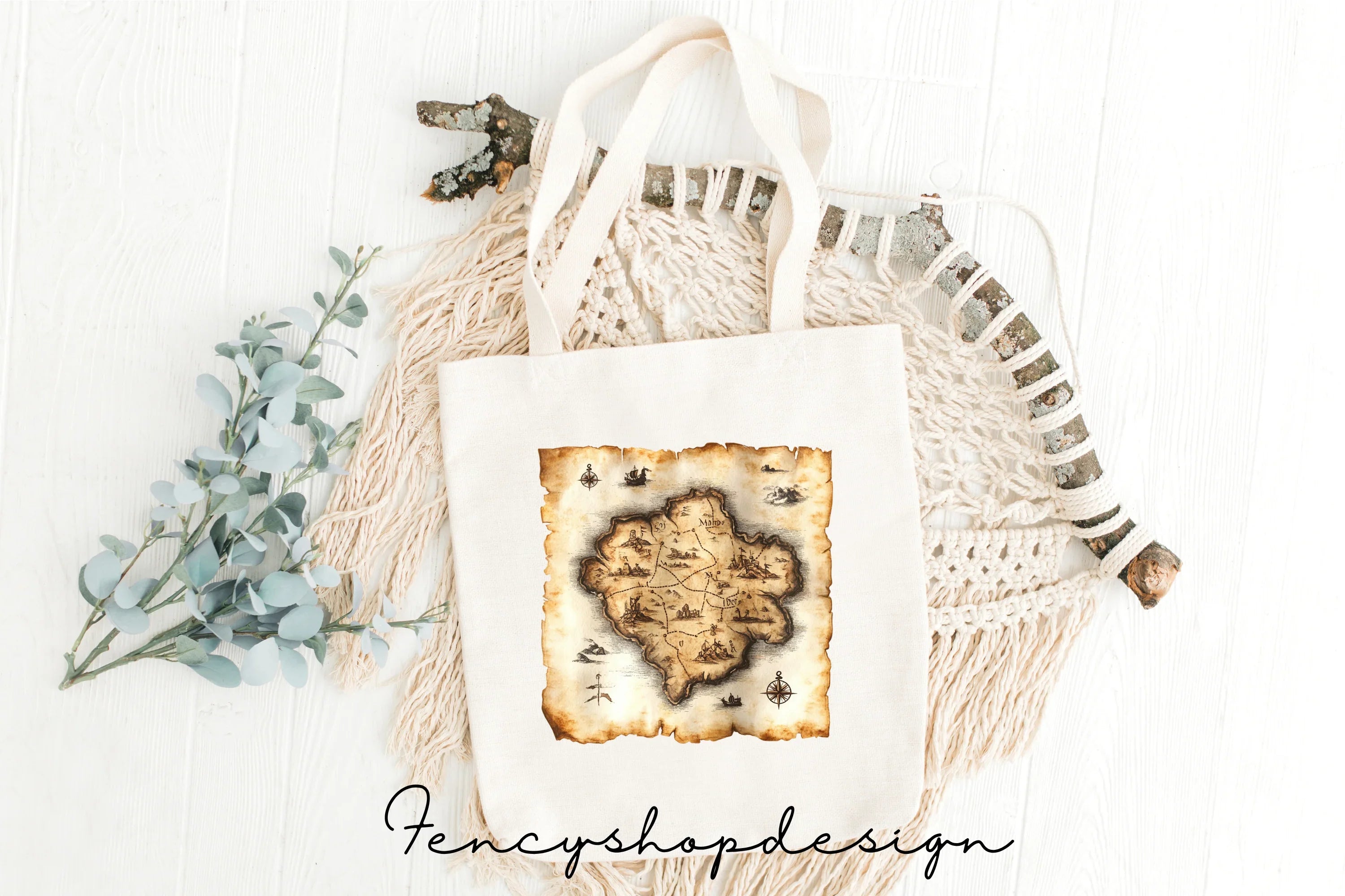 Vintage Treasure Maps Clipart Bundle