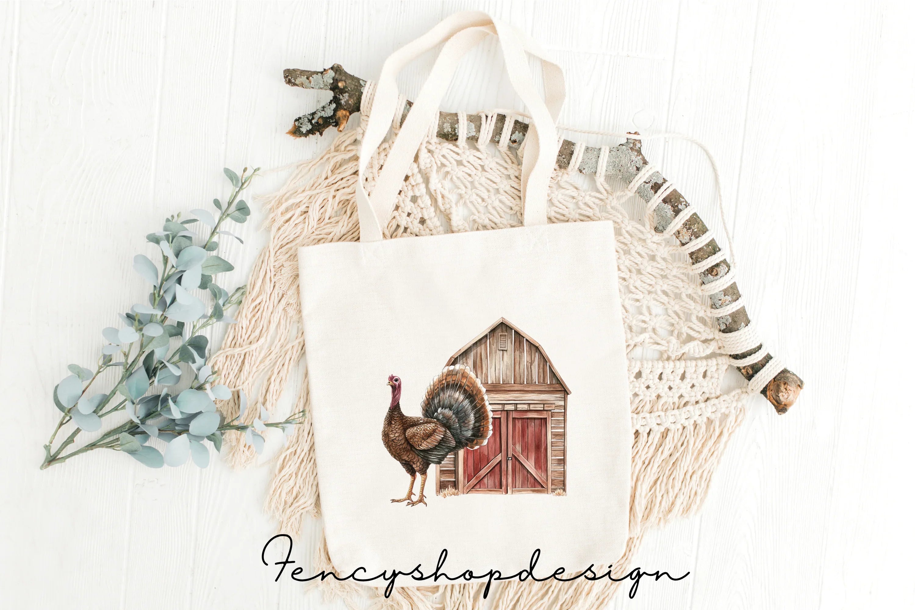 Thanksgiving Turkey Autumn Farm Clipart Bundle