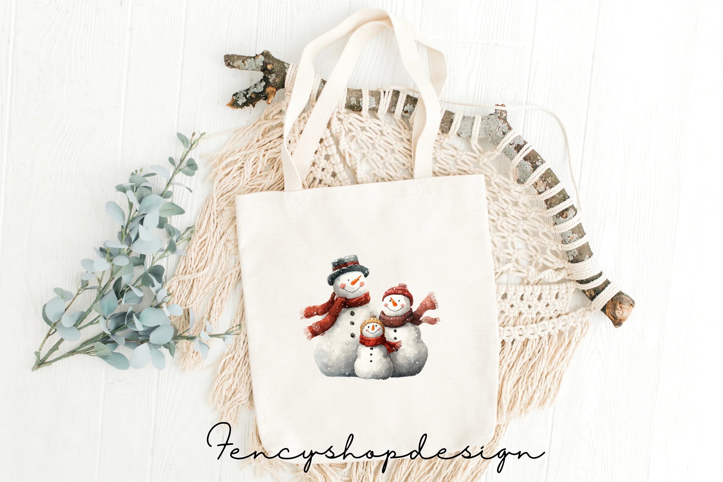 Snowman Family Clipart Bundle