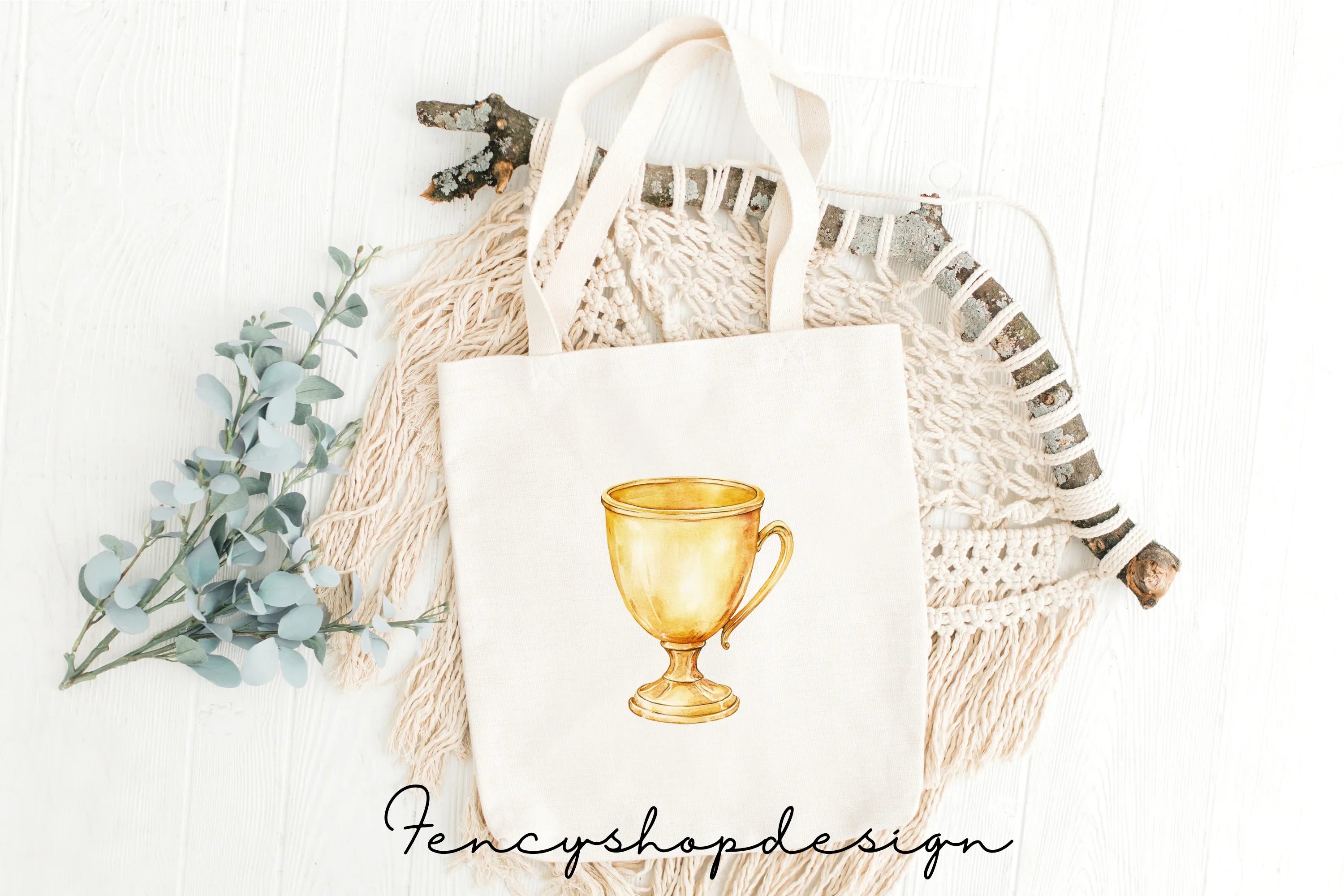 Golden Trophy Clipart Bundle