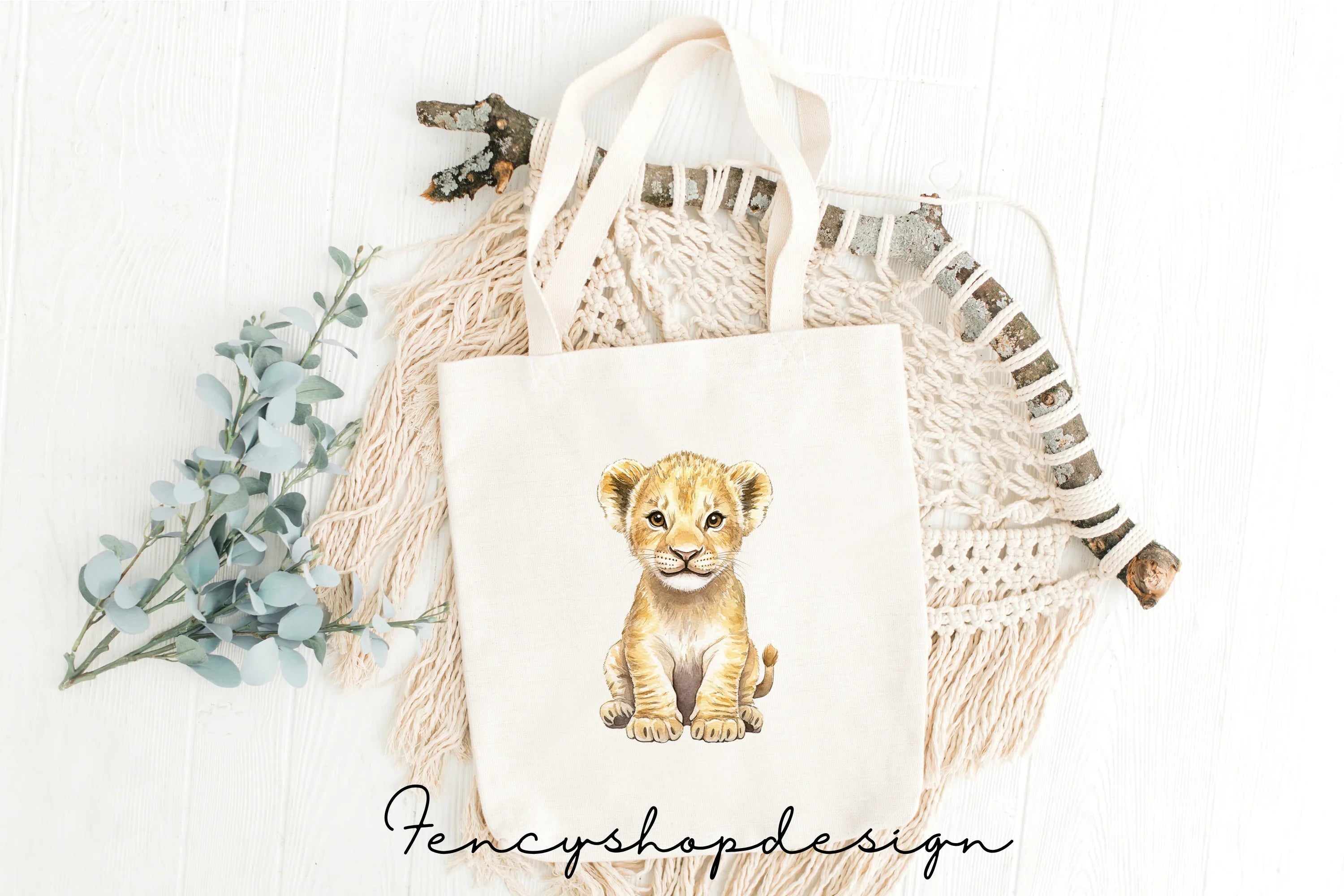 Cute Baby Lion Cub Clipart Bundle