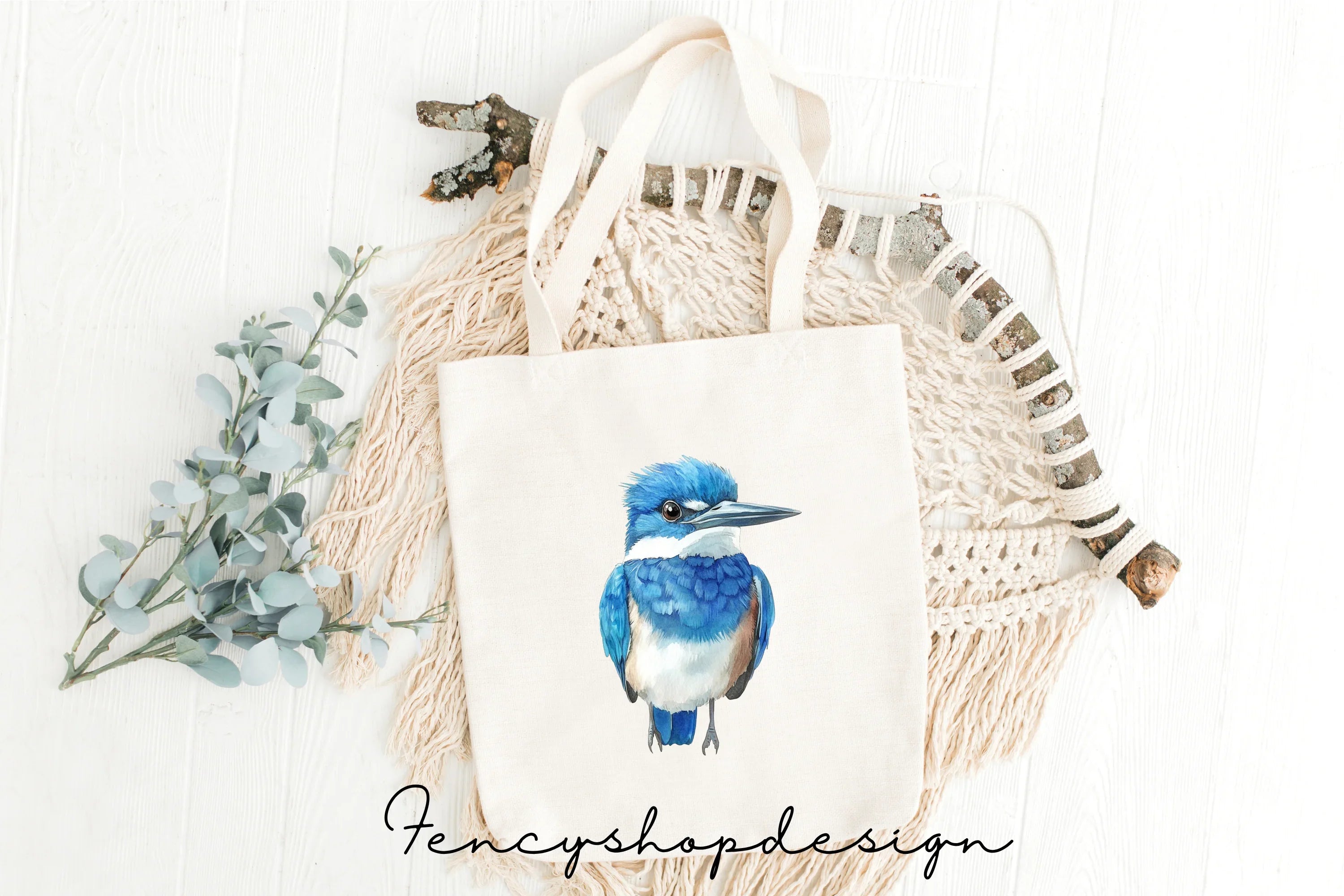 Kingfisher Birds Clipart Bundle