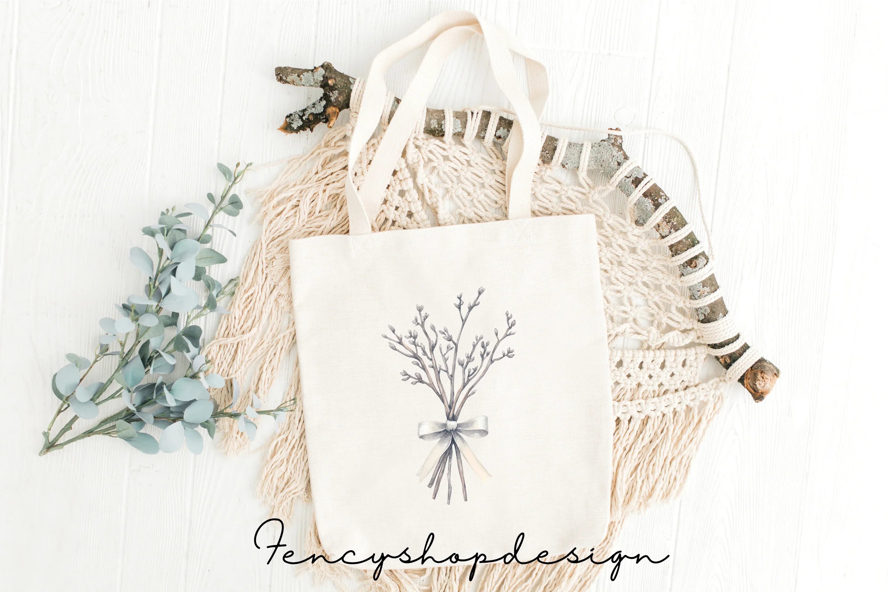 Winter Branches Clipart Bundle