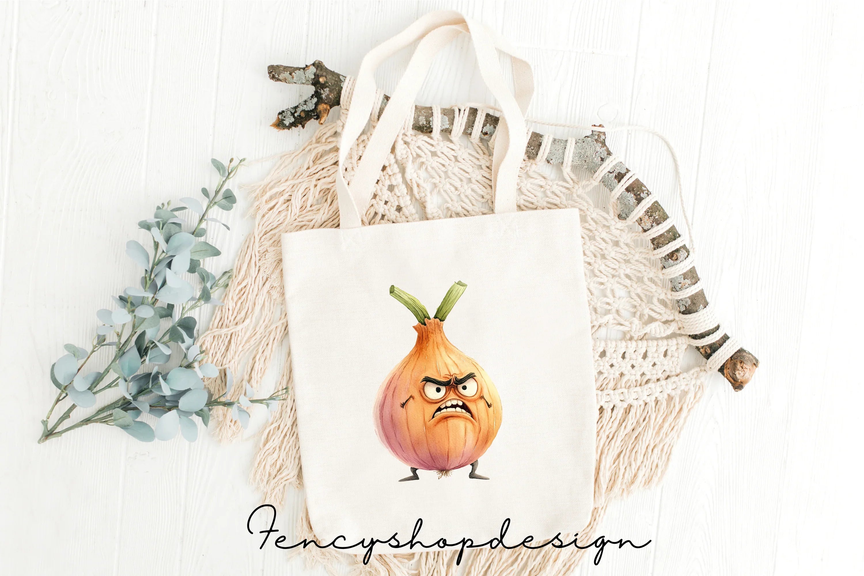 Angry Onion Garlic Clipart Bundle