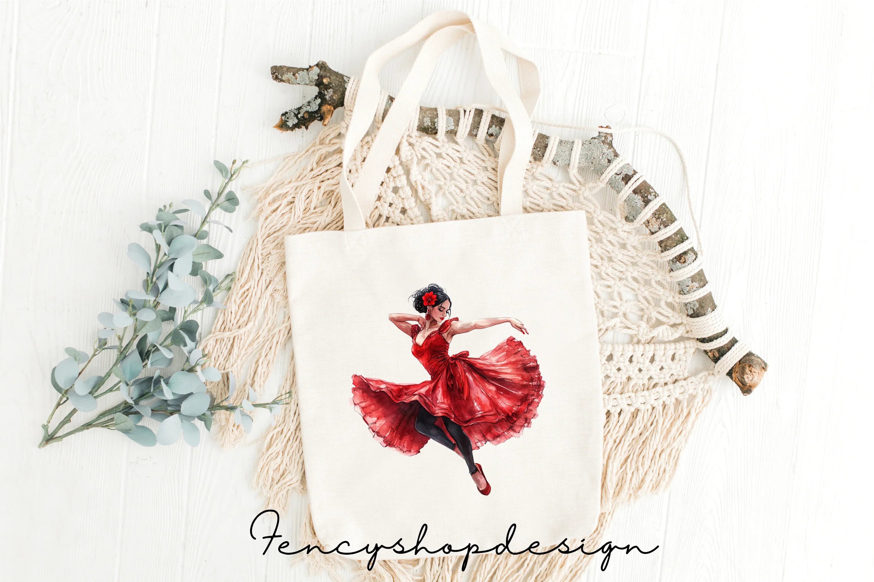 Elegant Flamenco Dancer Clipart Bundle