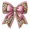 Pink Cheetah Spots Bow Clipart Bundle
