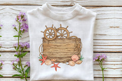 Wooden Board Seashells Clipart Bundle 1 - CraftNest - Digital Crafting and Art