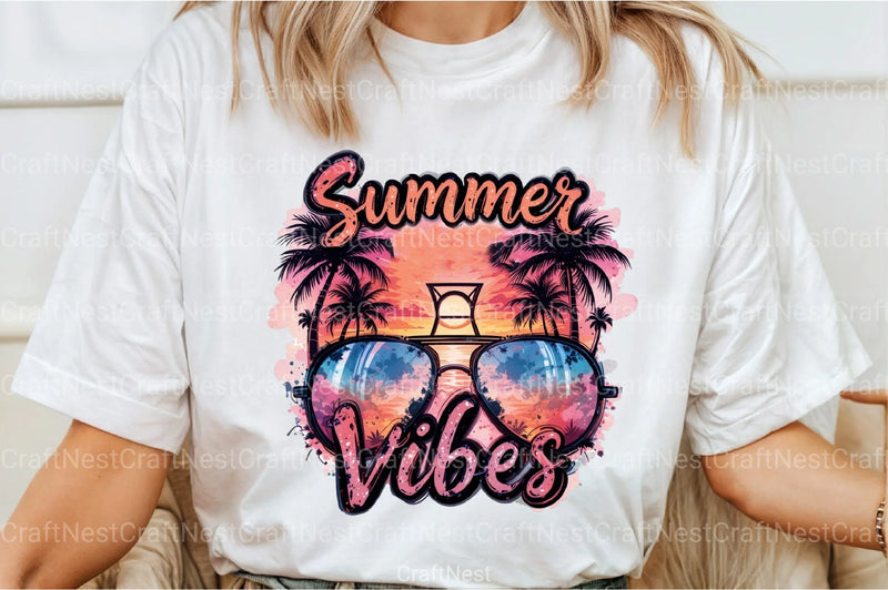 Summer Vibes Sunglasses Clipart Bundle 55 - CraftNest - Digital Crafting and Art