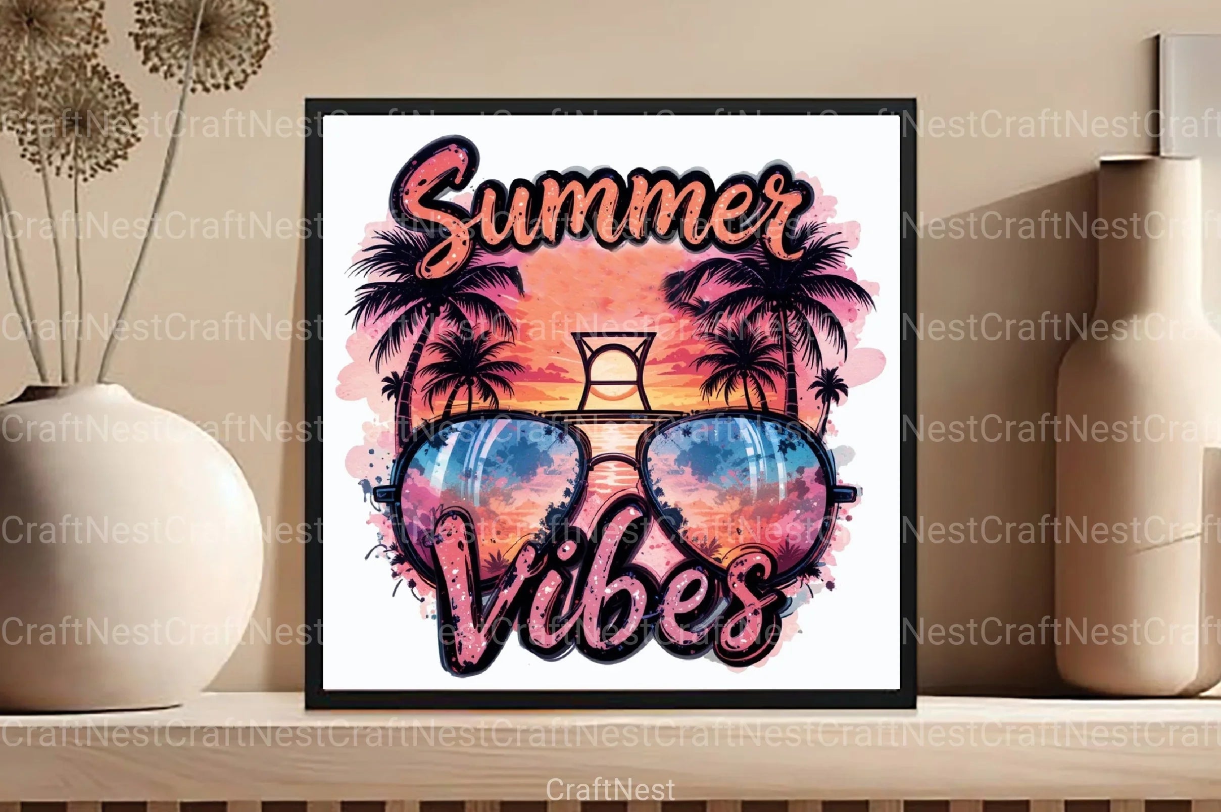 Summer Vibes Sunglasses Clipart Bundle 55 - CraftNest - Digital Crafting and Art