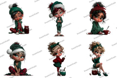 Quirky Christmas Girl Clipart Bundle - CraftNest - Digital Crafting and Art