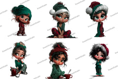 Quirky Christmas Girl Clipart Bundle - CraftNest - Digital Crafting and Art