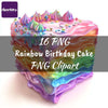 Rainbow Cake Food Clipart