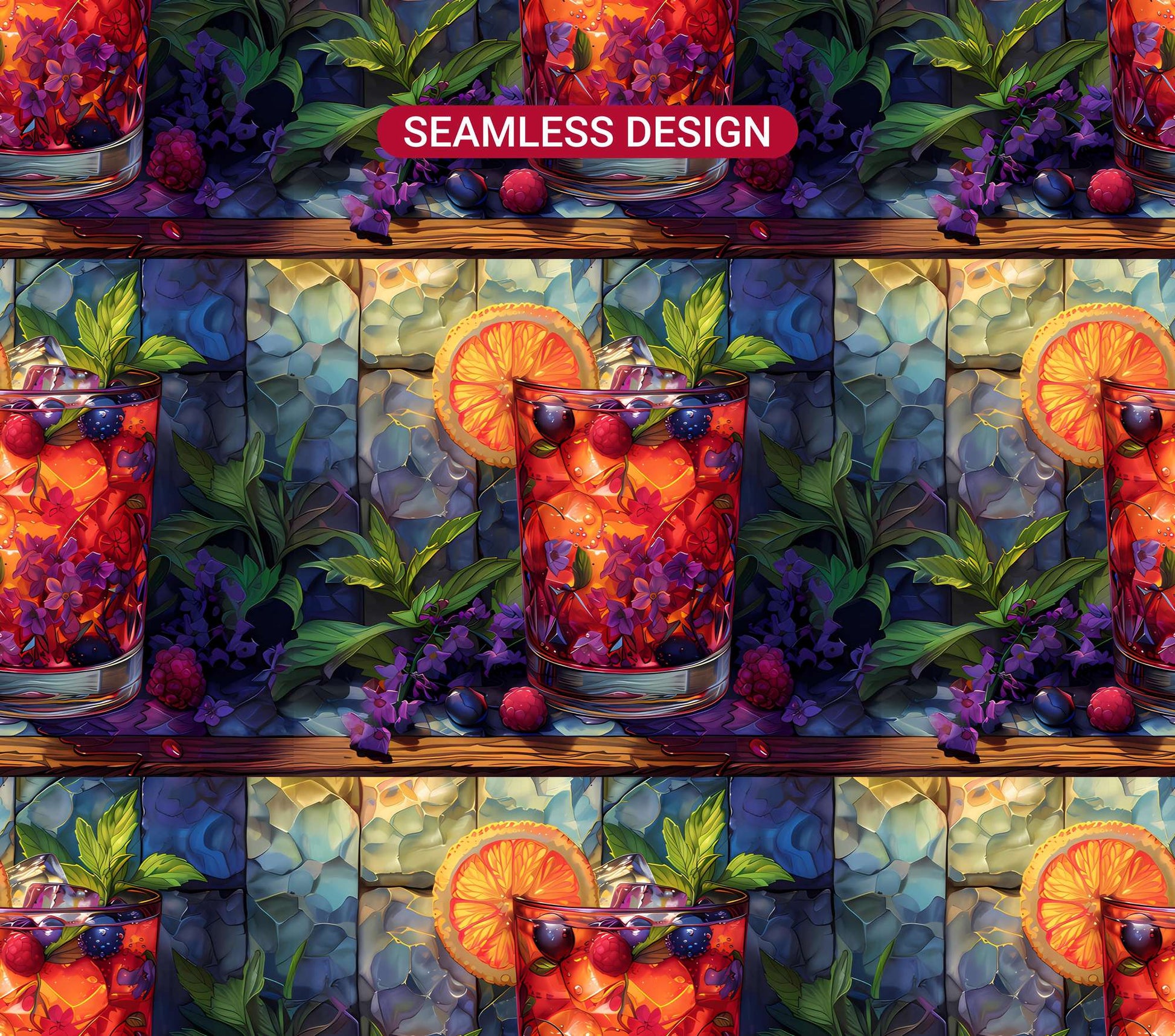 Art Nouveau Summer 1 Tumbler Wrap - CraftNest - Digital Crafting and Art