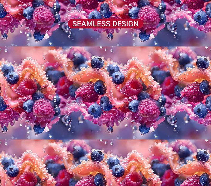 Berry Blues 2 Tumbler Wrap - CraftNest - Digital Crafting and Art