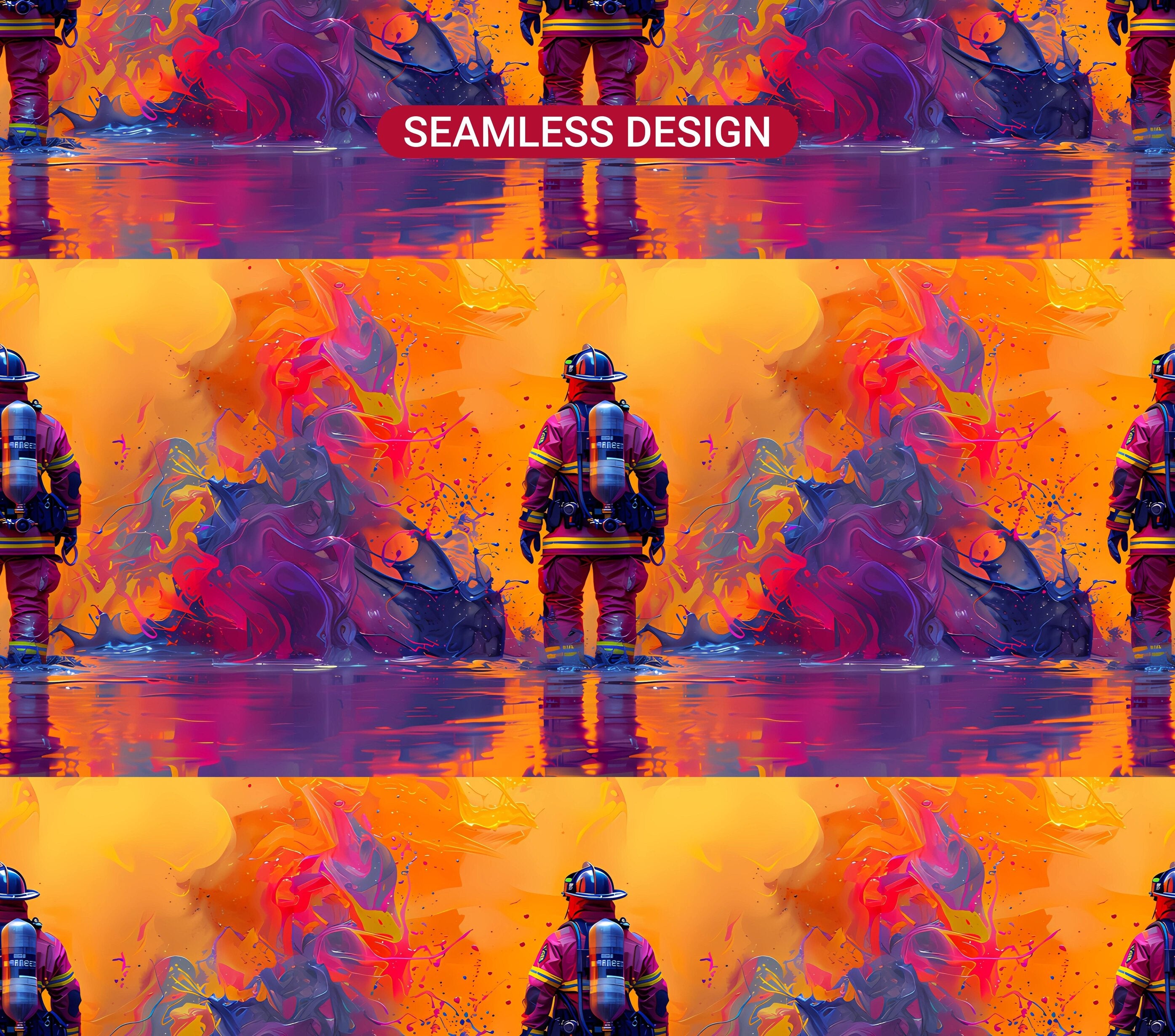 Firefighter Profession 4 Tumbler Wrap
