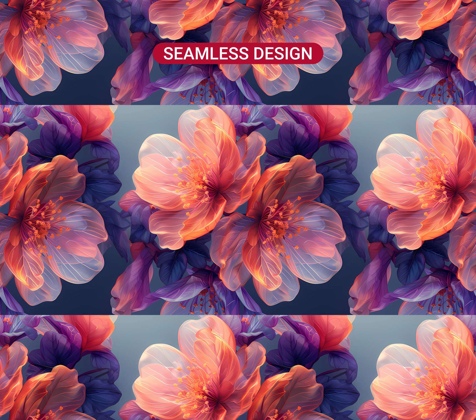 Floral Summer 3 Tumbler Wrap - CraftNest - Digital Crafting and Art