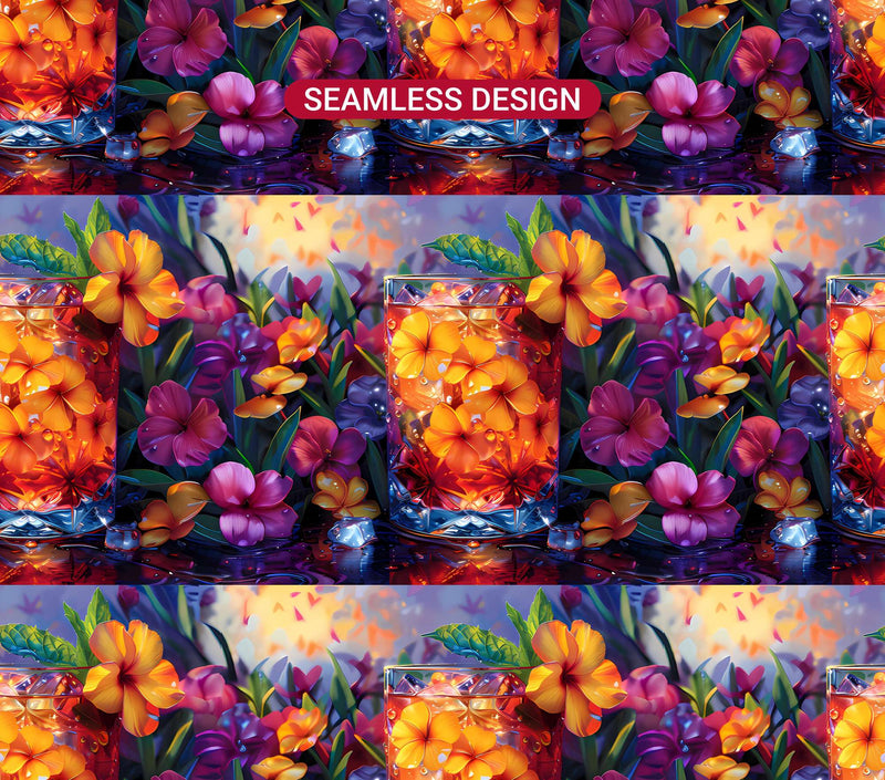 Floral Summer 5 Tumbler Wrap - CraftNest - Digital Crafting and Art