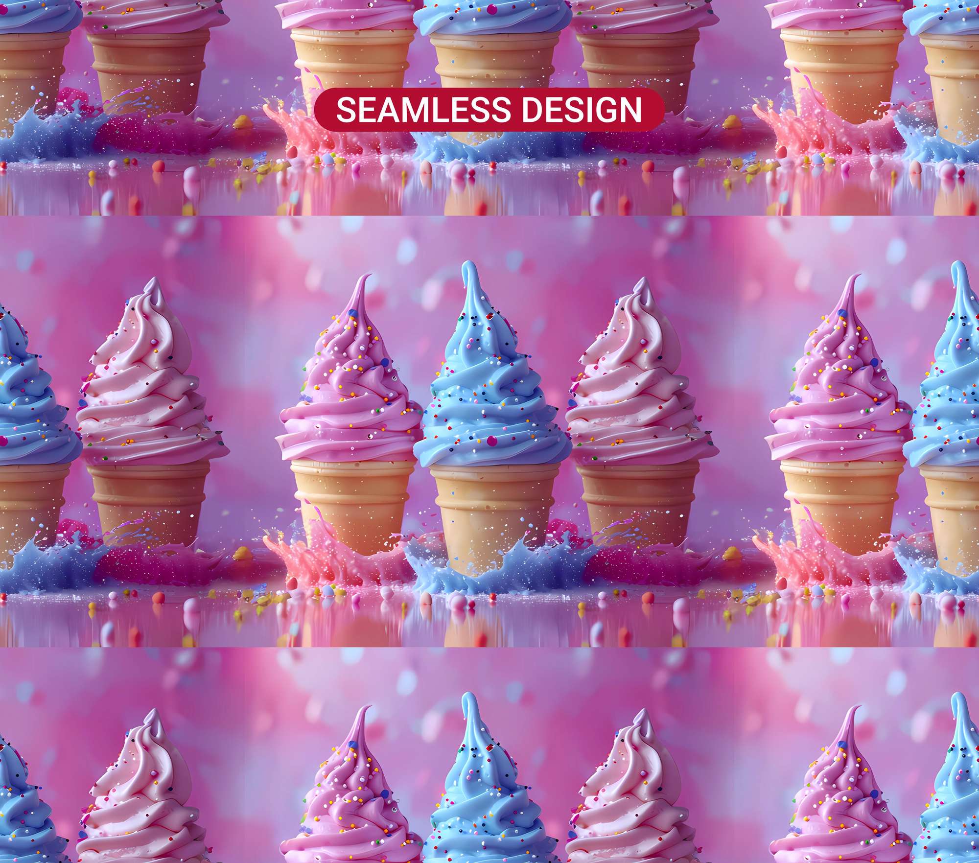 Ice Cream 4 Tumbler Wrap - CraftNest - Digital Crafting and Art