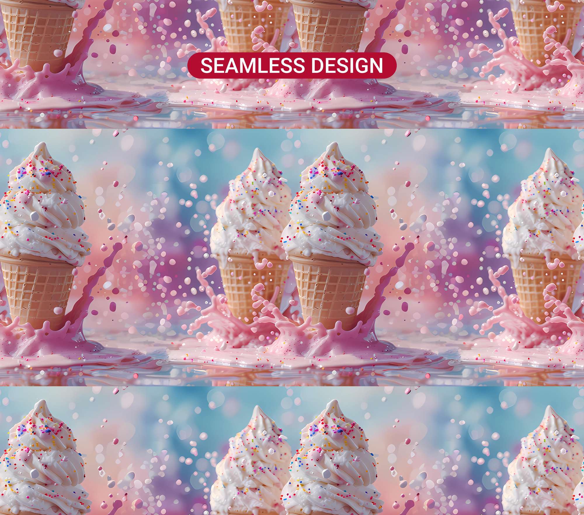 Ice Cream 1 Tumbler Wrap - CraftNest - Digital Crafting and Art