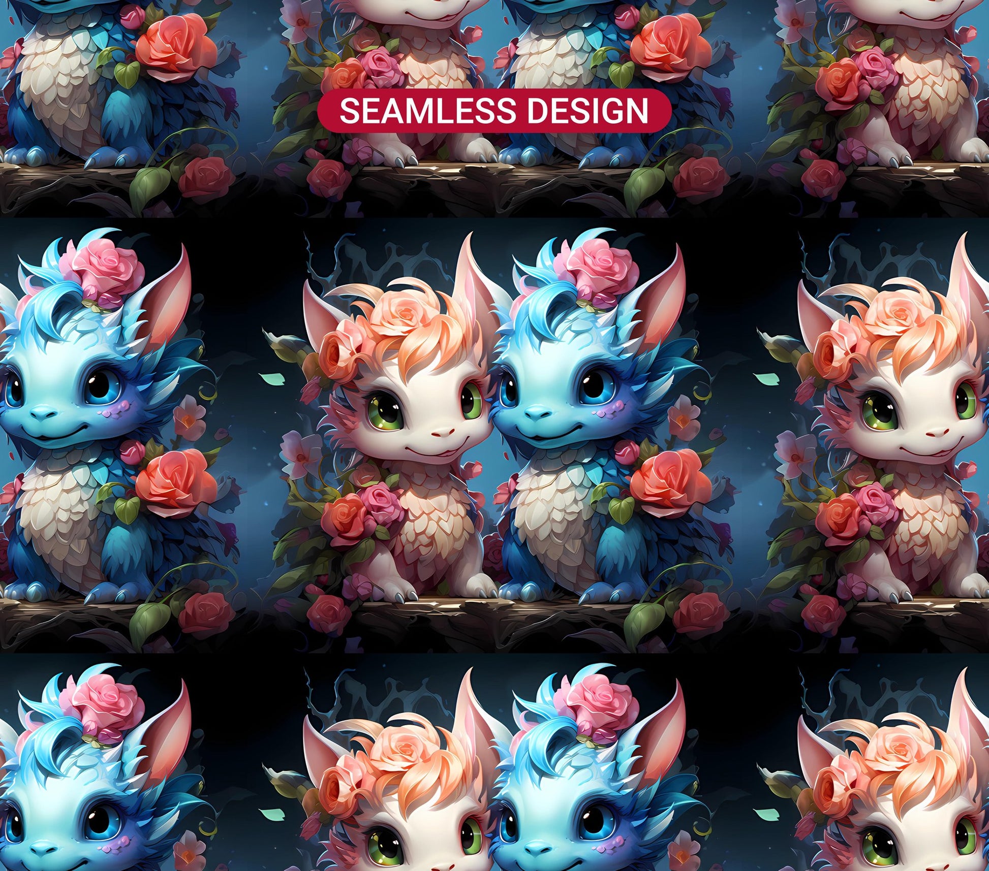 Kawaii Dragons 1 Tumbler Wrap - CraftNest