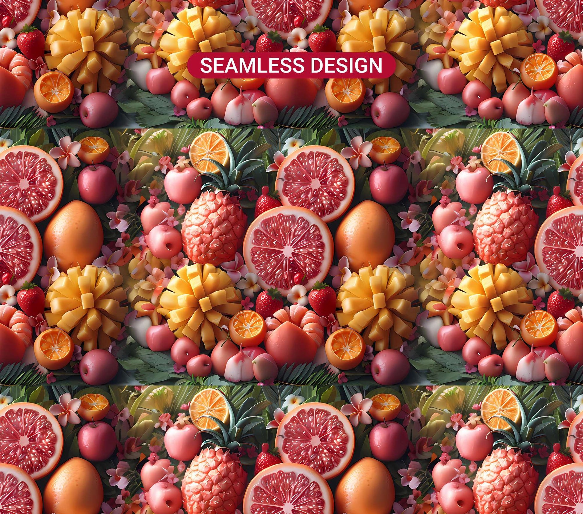 Tropical Fruit 3 Tumbler Wrap - CraftNest - Digital Crafting and Art