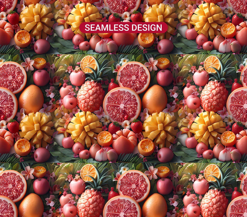 Tropical Fruit 3 Tumbler Wrap - CraftNest - Digital Crafting and Art