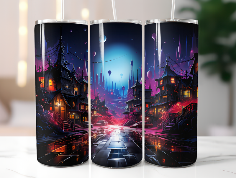 Cyberpunk Christmas Tumbler Wrap - CraftNest