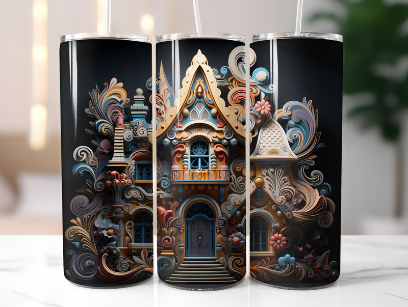 Gingerbread Houses Tumbler Wrap - CraftNest