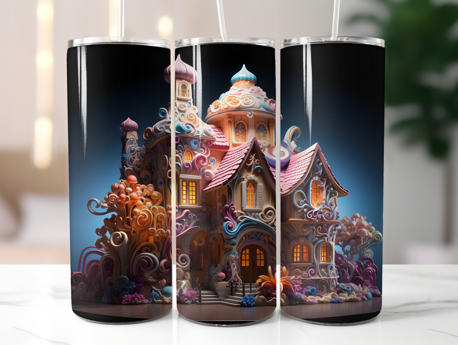 Gingerbread Houses Tumbler Wrap - CraftNest