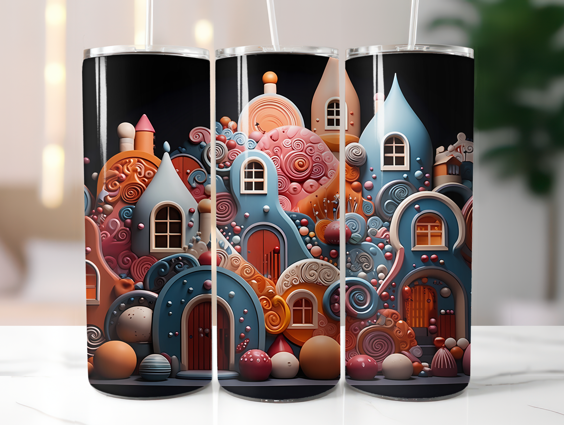 Gingerbread Houses Tumbler Wrap - CraftNest