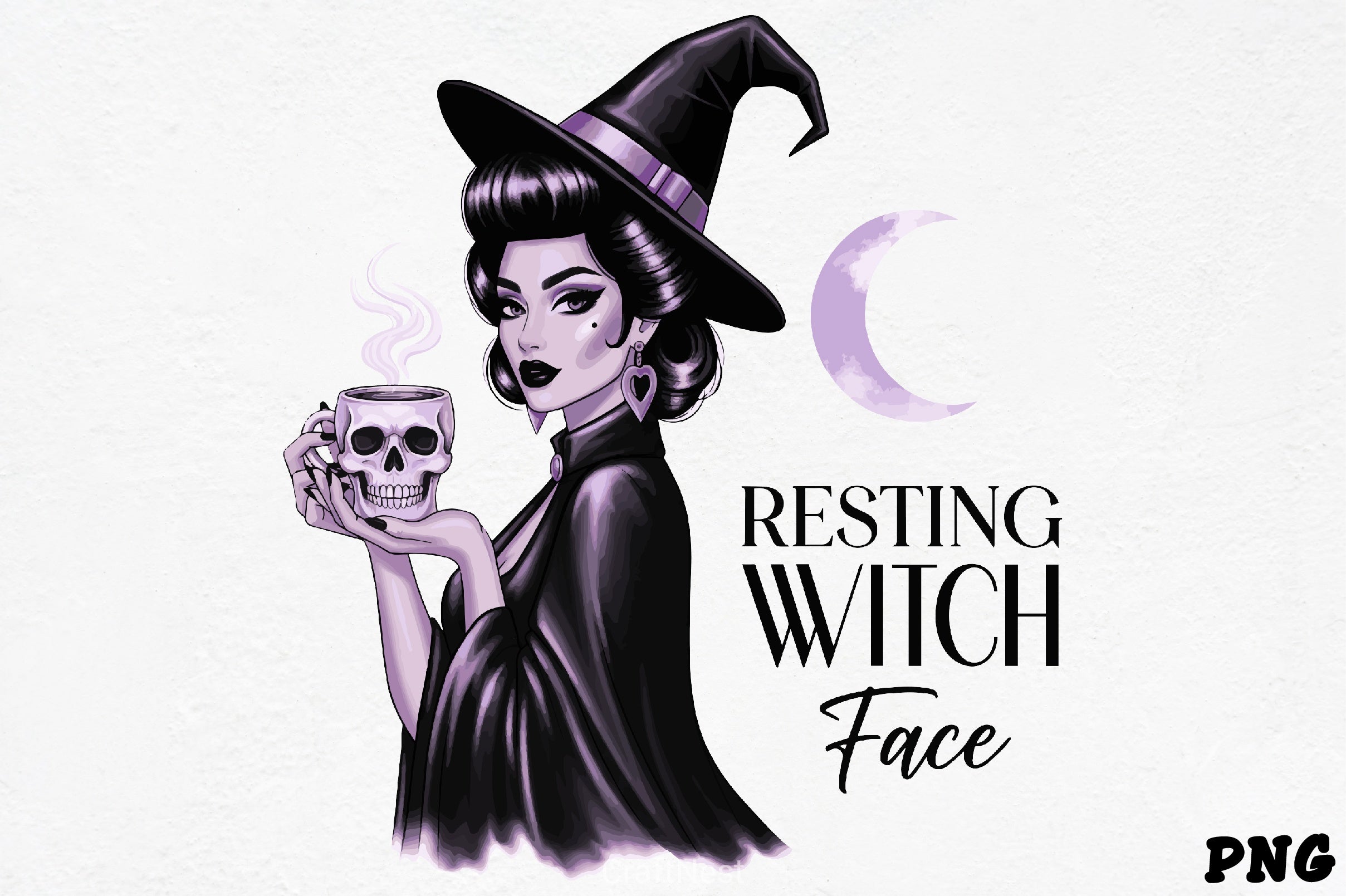 Resting Witch Face Clipart Bundle 3 - CraftNest - Digital Crafting and Art