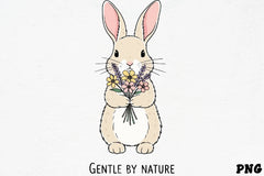 Cute Bunny with Spring Flowers Clipart Bundle 7 - CraftNest - Digital Crafting and Art
