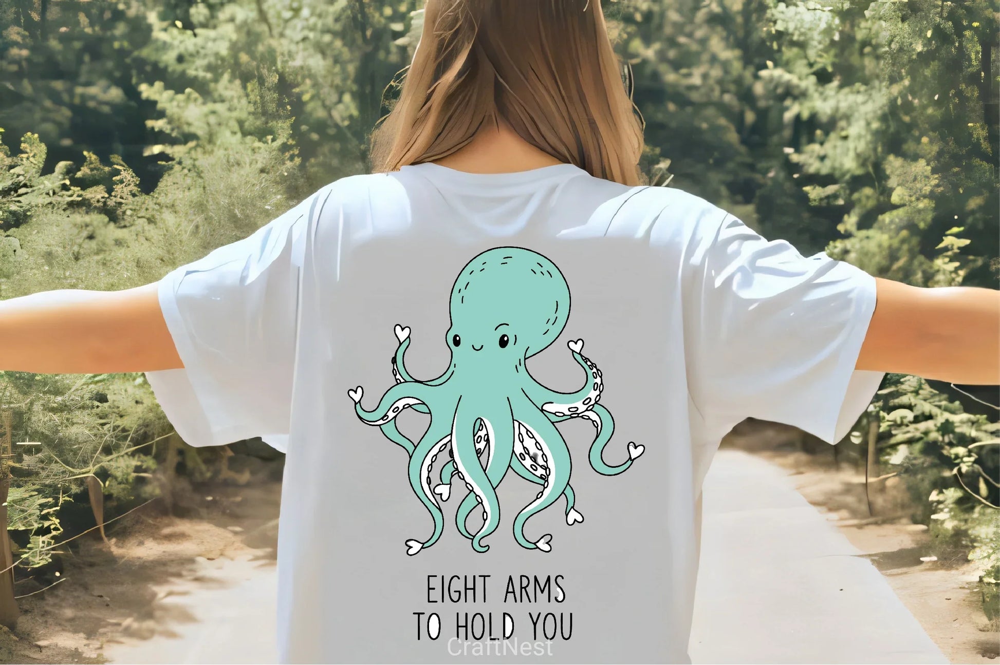 Teal Octopus Heart Suckers Clipart Bundle - CraftNest - Digital Crafting and Art