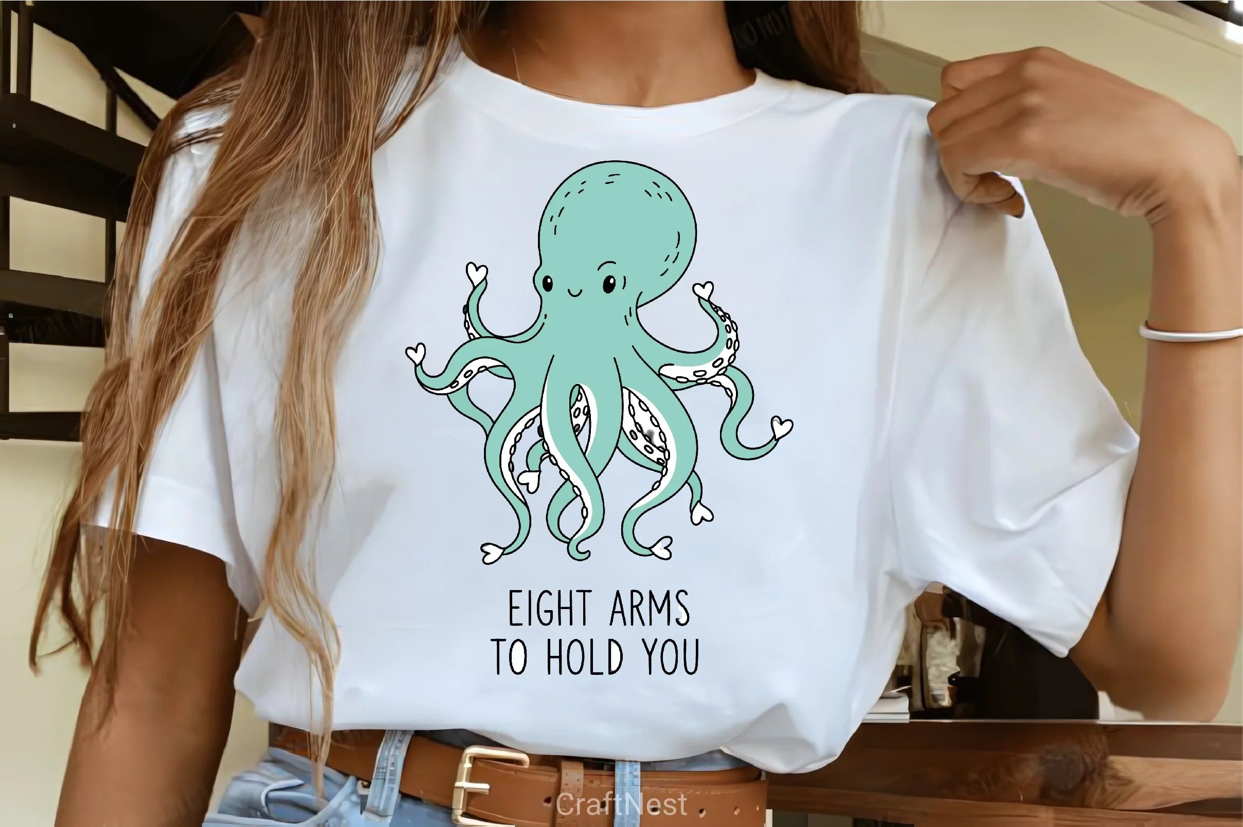 Teal Octopus Heart Suckers Clipart Bundle - CraftNest - Digital Crafting and Art