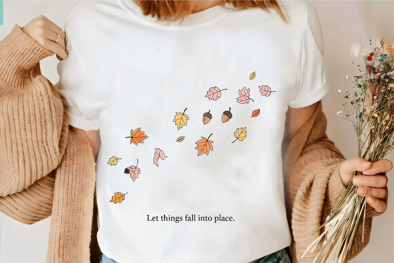 Autumn Leaves & Acorns Clipart Bundle - CraftNest - Digital Crafting and Art