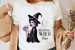 Resting Witch Face Clipart Bundle 3 - CraftNest - Digital Crafting and Art