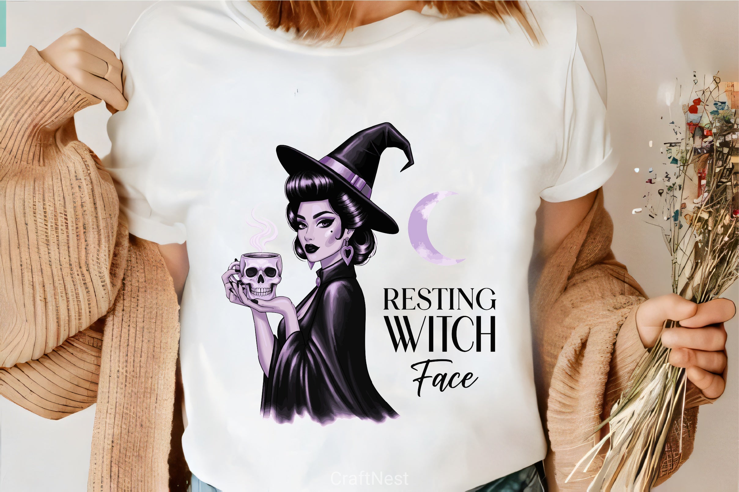 Resting Witch Face Clipart Bundle 3 - CraftNest - Digital Crafting and Art