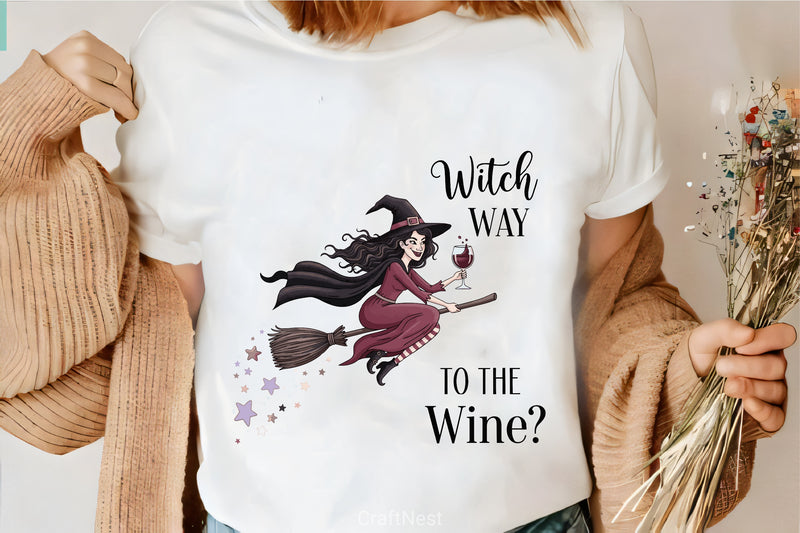 Witch Way To The Wine Clipart Bundle - CraftNest - Digital Crafting and Art