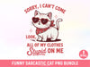 Funny Sarcastic Cat Clipart Bundle 7