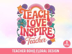 Teacher Boho Floral SVG Bundle - CraftNest - Digital Crafting and Art