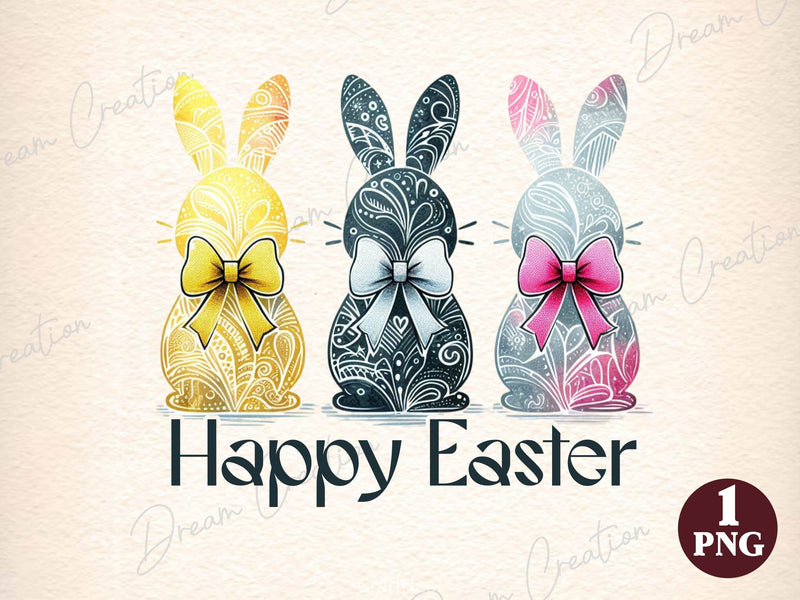 Happy Easter Coquette Easter Bunny Clipart Bundle - CraftNest - Digital Crafting and Art